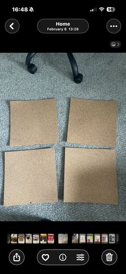 4 Cork Board Squares