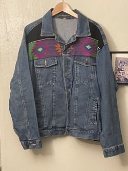 Tribal Jean Jacket Vintage 