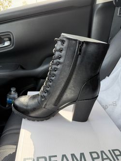 Black combat boots