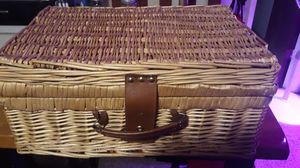 Photo Gently Used JC Penney Home Wicker Picnic Basket