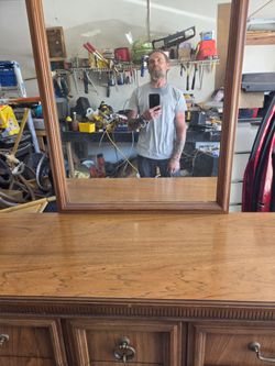 Dresser and mirror