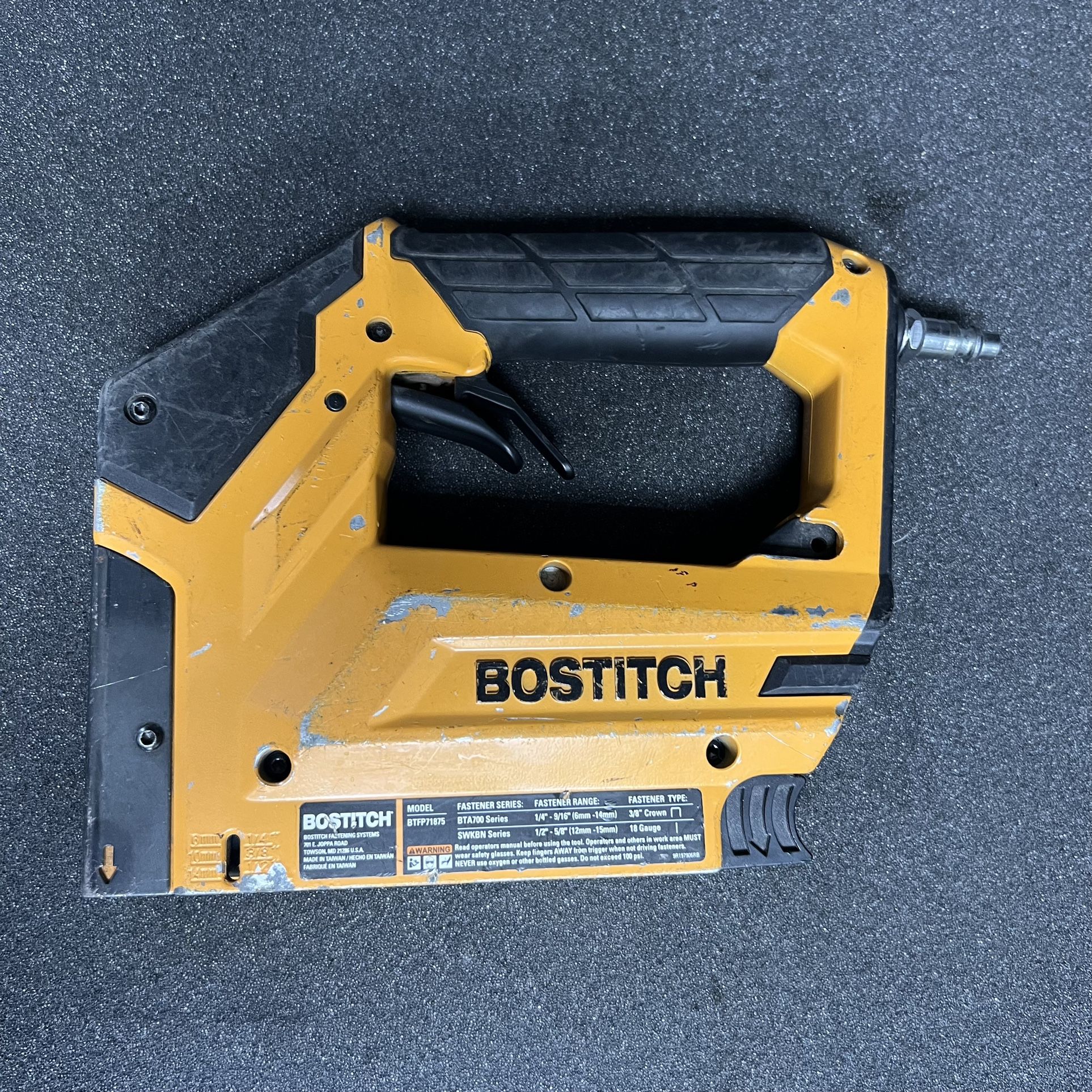 BOSTITCH HEAVY DUTY 18 GAUGE BRAD NAILER BTFP71875