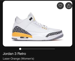 Jordan 3 Sz 9.5 laser orange