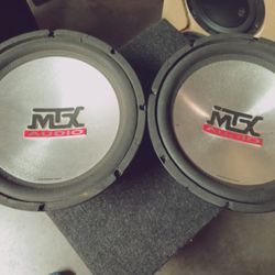 MTX 12-in 4500 Series matching Woofers Single Voice Old School FREE DELIVERY DEMO PORTLAND VANCOUVER AREA 