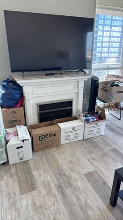 7 boxes of clothing