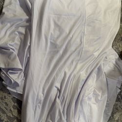 4 Pack Spandex Cocktail Tablecloths with Skirt, 32 x 43 Inch White Round Cocktail Table Covers Stretch Table Cloths for High Top Tables, Bars, W