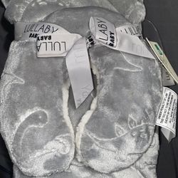 Baby Boy Dino Gray Blanket With Pillow 