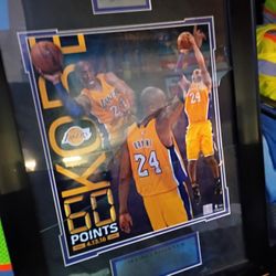 Limited Edition Kobe Bryant Facsimile Signature 60pt Game Plaque