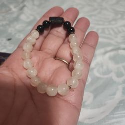 Clear Quartz With Tourmaline and Obsidian