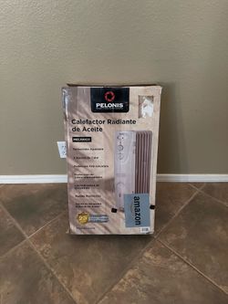 PELONIS Radiator Heater for Large Space, Electric Oil Filled Radiator, Dual Knobs, 1500W, Quiet Space Heater, 3 Modes, Tip-over Protection