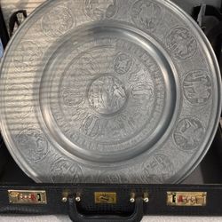 Berendsohn, (stamp approved) German Pewter decorative wall plate or platter.