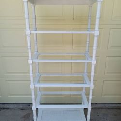 WHITE VINTAGE WOOD ETAGERE