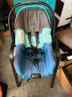 Evenflo NurtureMax Infant Car Seat w/ Base Dallas Blue Rear-Facing 4-22 lbs