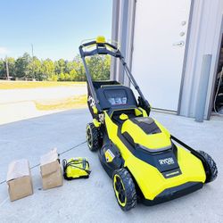 Ryobi 40V HP Brushless 21 in. Cordless Battery Walk Behind Self-Propelled Lawn Mower with (2) 6.0 Ah Batteries and Charger