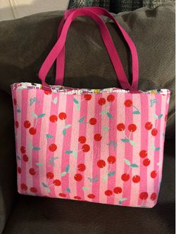 Beautiful large cherries, totebag/ Handmade‼️