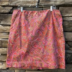 Jones New York Signature Paisley Skirt, Size 16