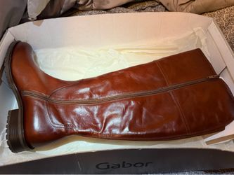 Gabor tall brown leather boots