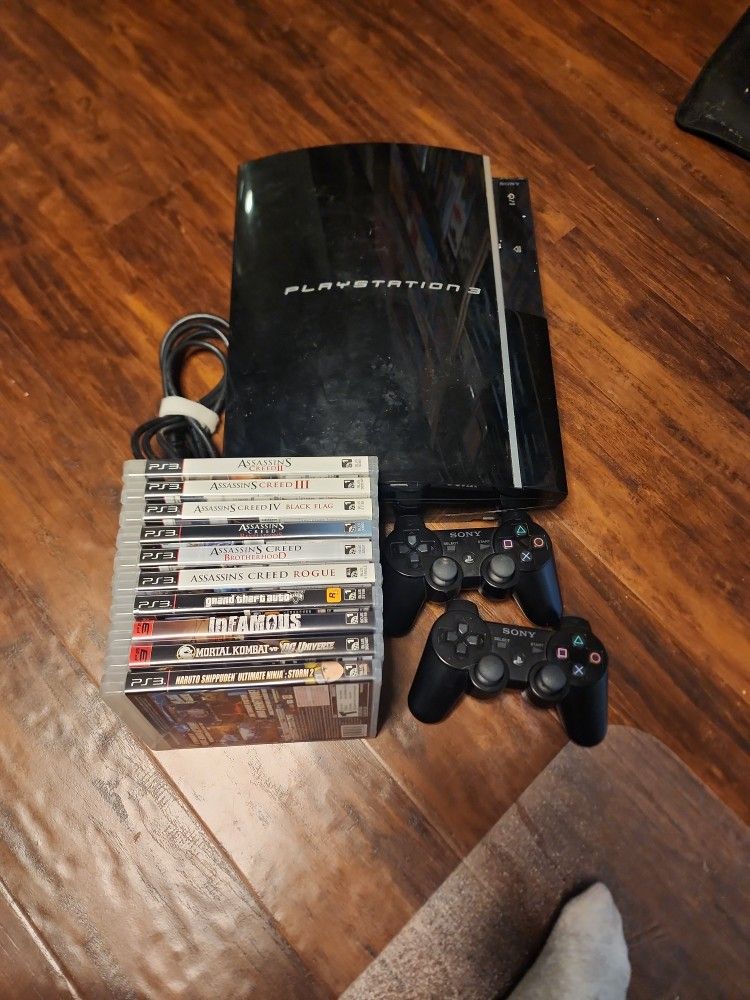 Sony Playstation 3 Game System, 2 Controllers, 11 Games Bundle