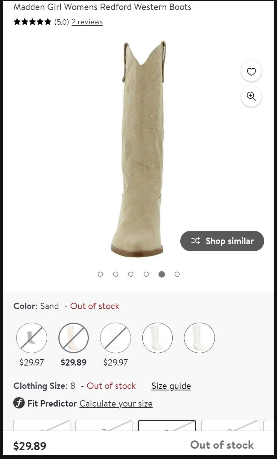 Madden Girl Womens Redford Western Boots(9.5)