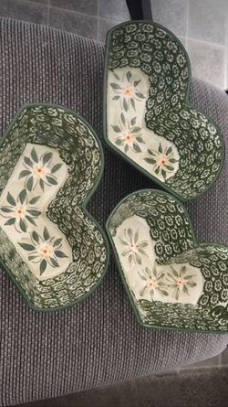 Heart shaped baking dishes