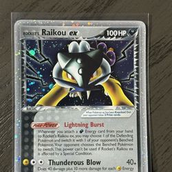 Pokémon TCG Team Rockets Raikou 108/107 Secret Rare With Swirl