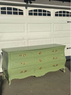 Sage green dresser 72 x 22 x 36
