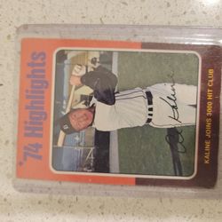 1975 Topps - '74 Highlights #4 Al Kaline Vintage HOF Baseball Card! 