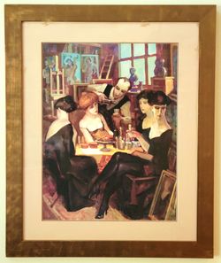 Juarez Machado Aperitif in a Studio 1994 Offset Lithograph 29x35" Framed
