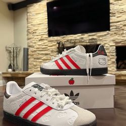 Adidas Gazelle Indoor ‘Hello Kitty’ x 50th Anniversary 🍎 (Youth) | Condition: New | Size 6.5Y(8W) | $200
