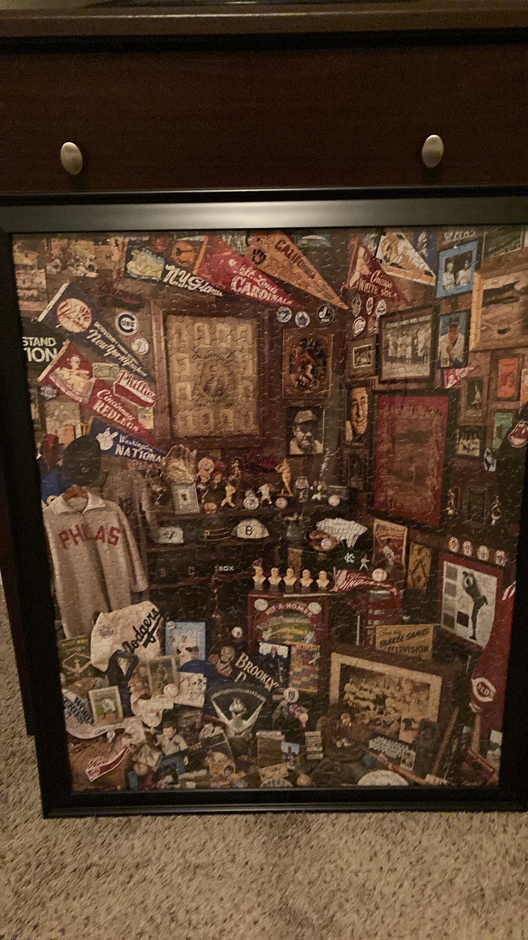 Baseball Wall Picture Framed Puzzle