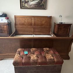 Thomasville King Sleigh Bed-solid wood, Others For Sal