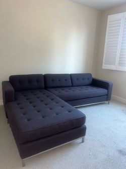 Modern Charcoal Gray Sectional Sofa w/ Chaise – $400 – MUST GO TODAY!