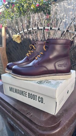 Milwaukee Boot co. size 10.5 Oxblood leather  brand new