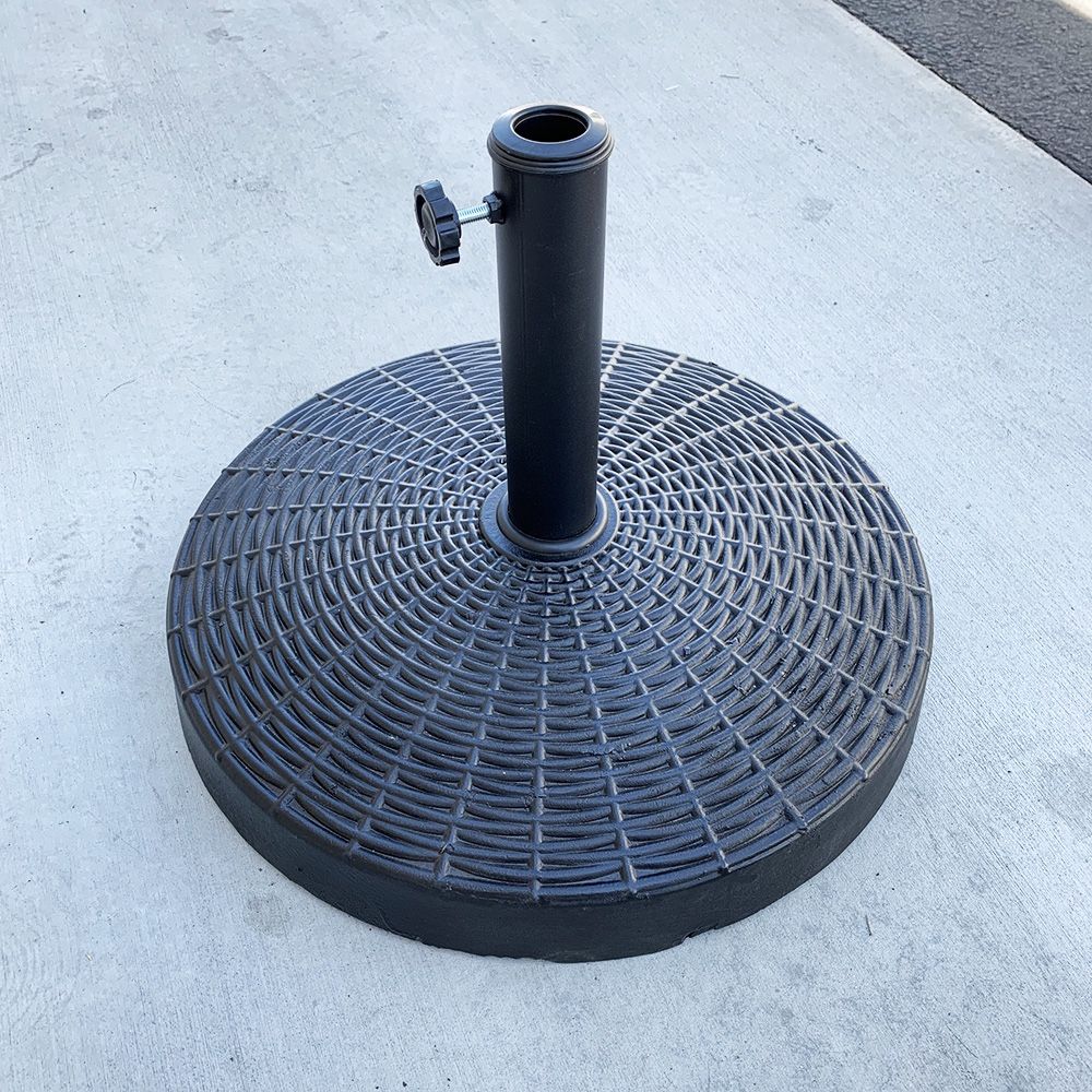 New $40 Heavy Patio Umbrella Base 20” Round Stand Outdoor Garden Market, Weight 55lbs