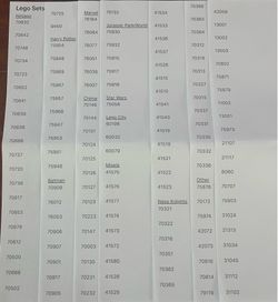 140 Lego Sets