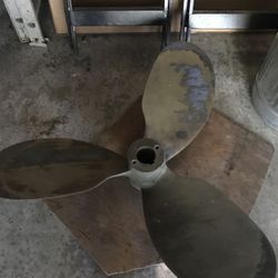 Brass ship propeller
