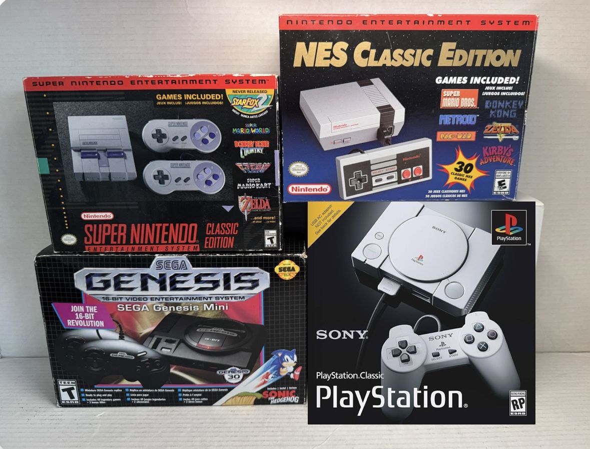 4) Retro Mini Video Game Consoles: NES, SNES, Sega Genesis