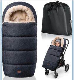 Stroller Footmuff Universal, Faux Sheepskin Baby Bunting Bag, Warm