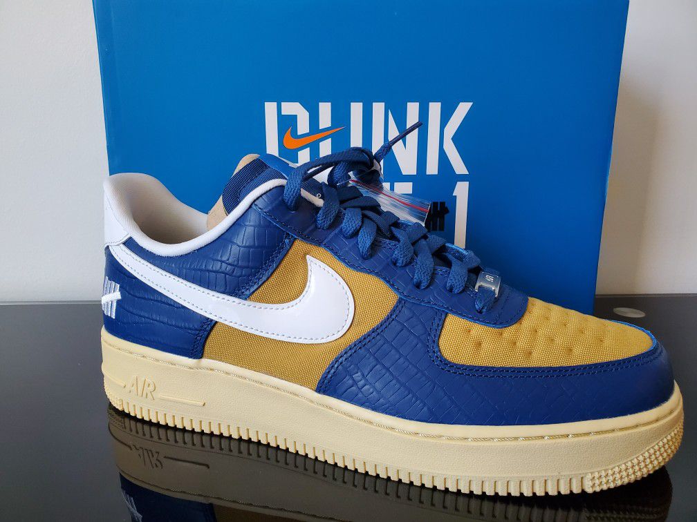 Undefeated Air Force 1 Blue/Yellow Size 10.5 DS