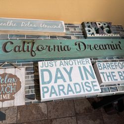 Beach Themed Decorative Signs 