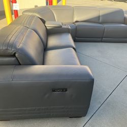 Karson leather power reclining sectional