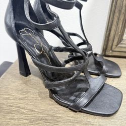 Jessica Simpson Women's Aaralyn High Heel Sandal Heeled, Black, 7 never worn 