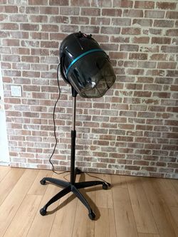 Salon style hooded hair dryer on wheels