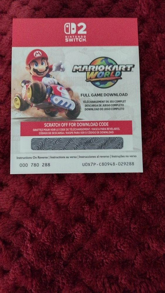 Nintendo Switch Mario Kart World Digital Code For Sale