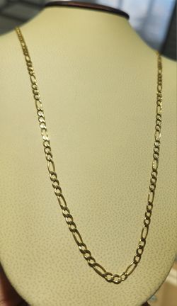 10kt Figaro gold necklace chain cadena de oro