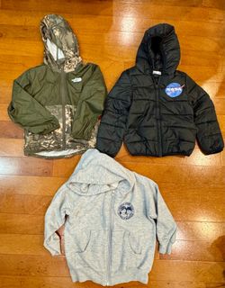 Boys Jackets, Size 4- All 3 for $8