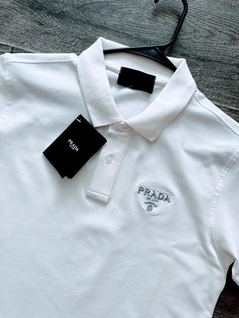 Prada White 🤍 Polo Shirt 💥Small To XL 💥 Fast Shipping