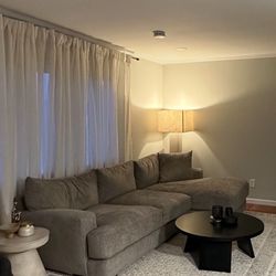 Raymour Flanigan Grey 2 Piece Sectional “Carter”