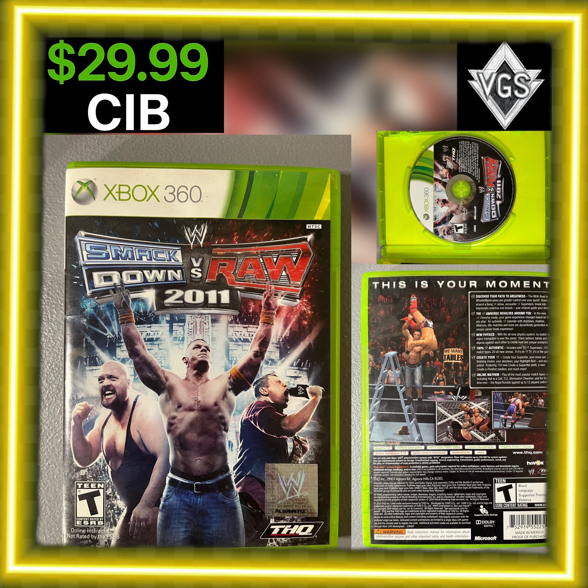 *CIB* WWE Smackdown VS Raw 2011 (XBOX 360)