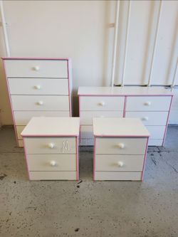 New Pink Bedroom Dresser Set